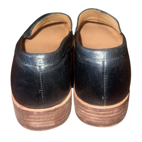 Madewell Womens Black Leather Loafers Size 7 - Picture 4 of 10